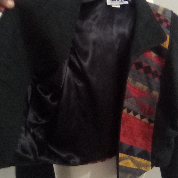 Vintage 80s  Imported Fabric Tapestry Bolero Jacket - Picture 6 of 16